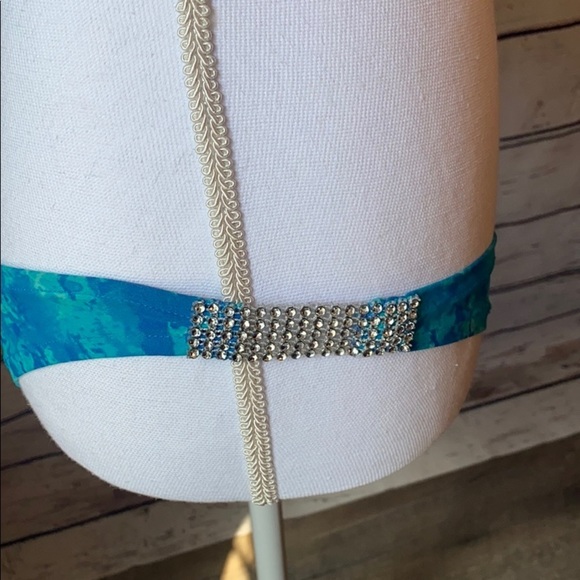 Blue & Teal Swimsuit Cheeky bottom Small - Picture 8 of 14